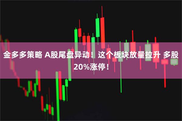 金多多策略 A股尾盘异动!这个板块放量拉升 多股20%涨停!